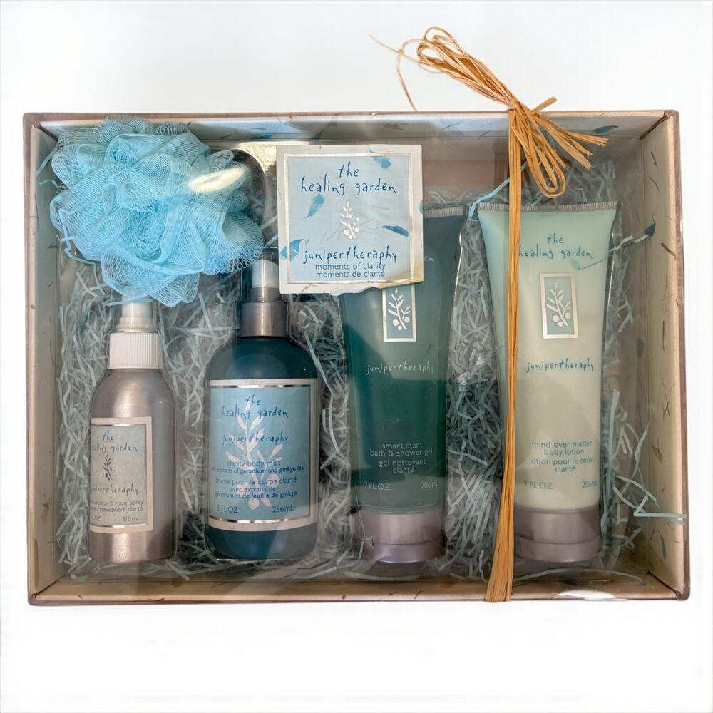 The Healing Garden Juniper Therapy Gift Set Total Focus Starter Kit Vtg Rare Htf